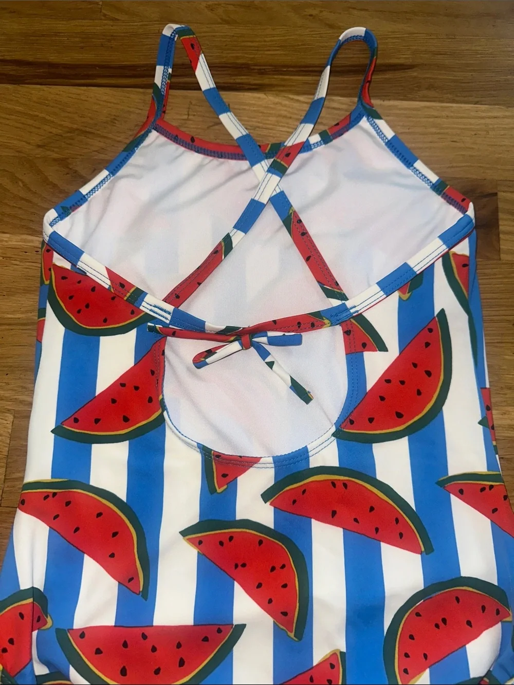 Hanna Andersson Watermelon Print One-Piece Swimsuit sz 130 US 8
